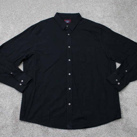 UNTUCKIT Sherwood Shirt Mens 2XL XXL Black Slim Fit Cotton Long Sleeve Button - Picture 1 of 13